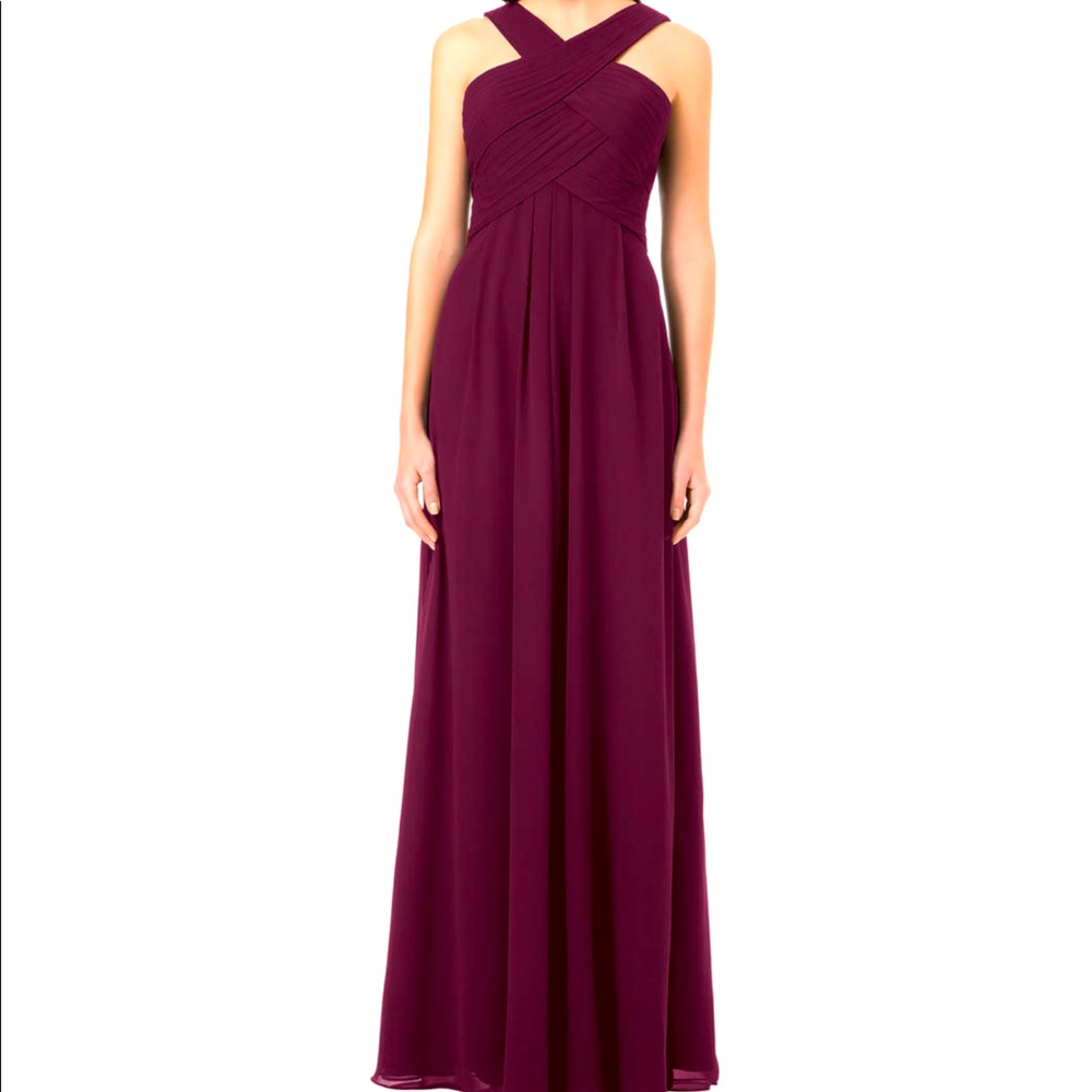 Bill Levkoff Chiffon Crisscross Bridesmaid Dress
